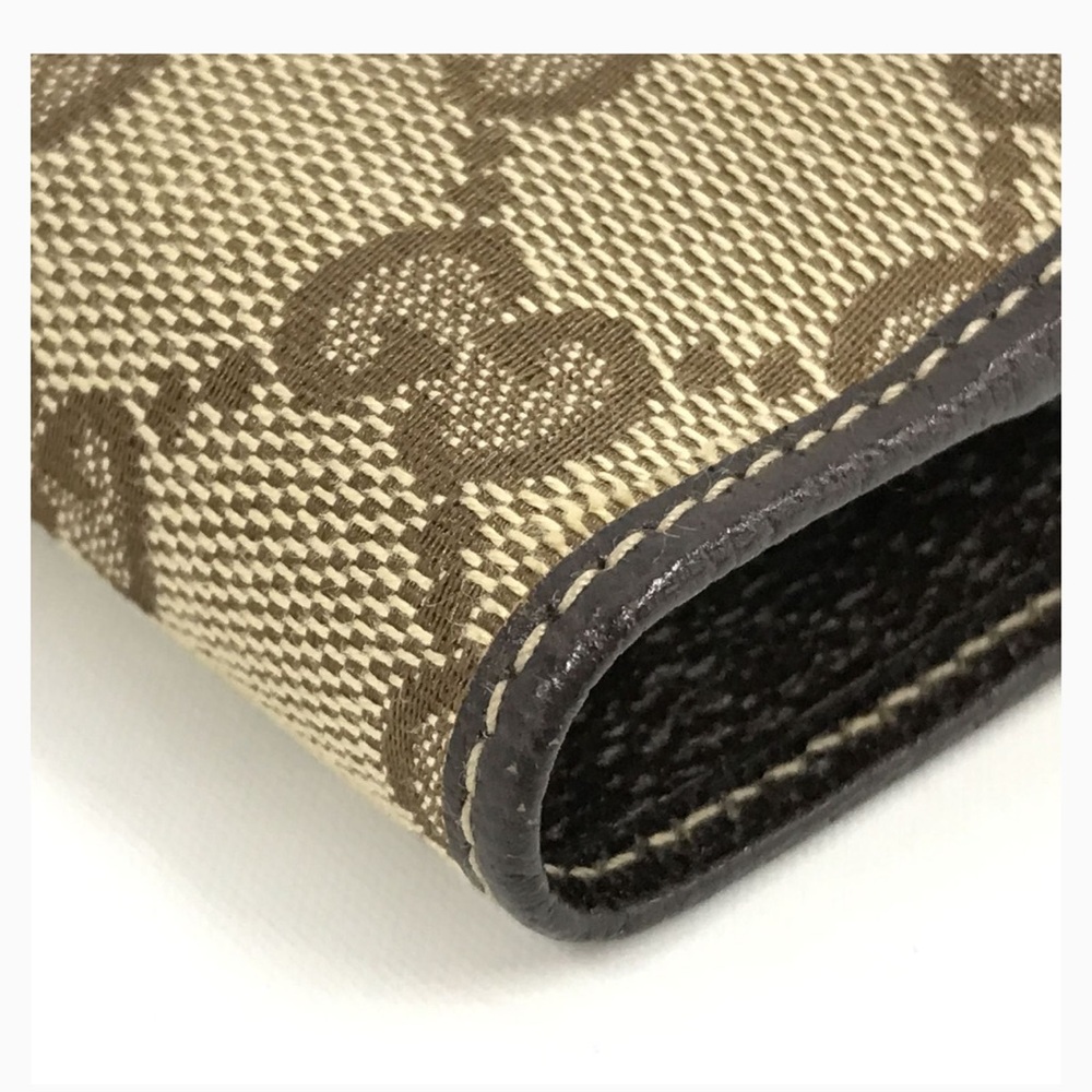 Authentic Gucci GG Beige Brown Canvas Leather Wallet - Picture 3 of 10